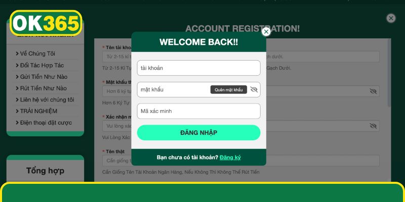 Thao tác từng bước để bạn đăng nhập OK365